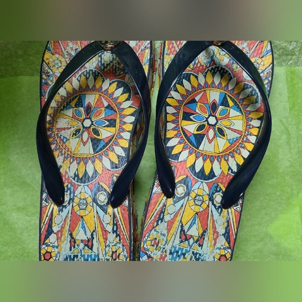 Tory Burch Women's Sandals Rubber Multicolor Size 9